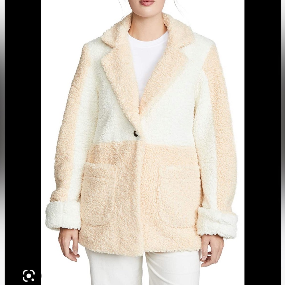 Laveer Sherpa two tone teddy jacket.